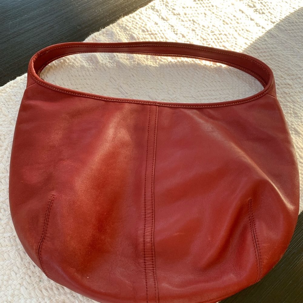 Vintage Coach leather bag, red